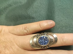 Izraeli ezüst gyűrű ezüst druzi kővel