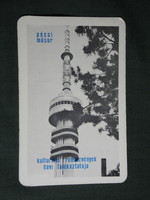 Card calendar, cultural events office, Pécs TV tower, 1975, (2)