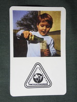 Kártyanaptár,MÁRKA üdítő italok,borgazdasági pincegazdaságok,gyerek, modell, 1975 ,   (2)
