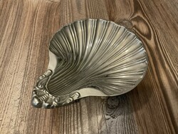 Ezüstözött impozáns asztalközép kagyló kínáló