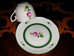 Herend vrh Viennese rose coffee cup with bottom (2)