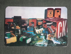 Kártyanaptár, Compack csomagoló vállalat,Rió Karaván kávé,tea, 1975 ,   (2)