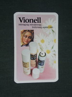 Card calendar, Vionell deodorant, spray, household cosmetics company, 1976, (2)