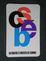 Card calendar, state insurance, Cséb insurance, 1975, (2)