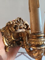 Gilded wooden wall arm