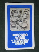 Card calendar, amphora uvért company, lowland porcelain sets, 1975, (2)