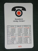 Card Calendar, Hungarian Post, 1975, (2)