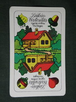 Card calendar, state insurance, graphic artist, Hungarian card sheet, 1975, (2)