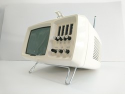 Videoton Mini-Vidi Space Age Design Retró hordozható mini tv 1970-es évekből