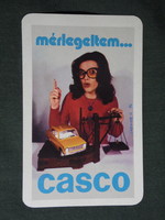 Kártyanaptár, Állami Biztosító,erotikus női modell, Lada modell autó, 1975 ,   (2)