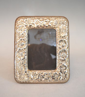 Silver picture frame - with floral decor (nn15)