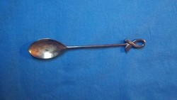 Metal coffee spoon with ribbon of hope - avon against breast cancer for women symbol