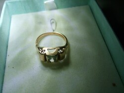 Antik arany női brill? köves  gyűrű róka fém jelel