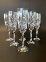 Lead crystal champagne glass set