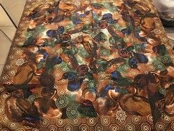 Italian scarf with lots of wild ducks, 87 x 87 cm