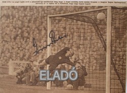 Aranycsapat Gyula Grosics contemporary newspaper clipping autographed signed picture of the legendary Anglo-Hungarian.