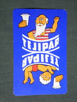 Kártyanaptár, Magyar tejipari vállalatok, grafikai rajzos,humoros, 1976 ,   (2)