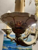 Drezdsi barokk csillàr réz és porcelàn