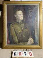 Representation of a Hungarian chief officer, painting, xx. Beginning of the century, oil on canvas, 80 x 100 cm.