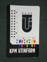 Kártyanaptár, KPM uniform, 1976 ,   (2)
