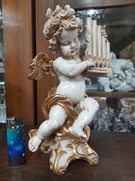 Church music gilded putto, angel. 24 Cm.