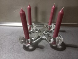 Pukeberg ice glass Advent candle holder