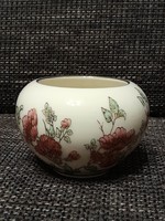 Zsolnay small porcelain vase with butterfly, kaspó.