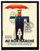 Jean Carlú: Au bon Marché art-deco reklám/ litográfia 1932