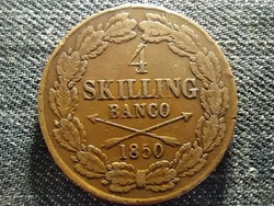 Sweden i. Oscar (1844-1859) 4 skilling banco 1850 (id20472)