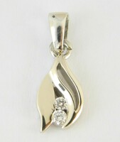 Brill 14k white gold pendant with diamonds