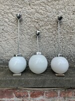 3db Bauhaus / Art Deco lámpa opál búra