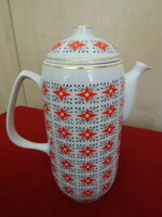 Raven Háza porcelain, star pattern coffee pot. Jokai.