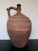 Giant antique folk ceramic harvest jar, 41 cm