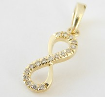 Brekk friday brill infinity 14k gold infinity pendant with diamonds