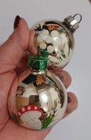 Old glass Christmas tree decoration - 2 together! - Retro