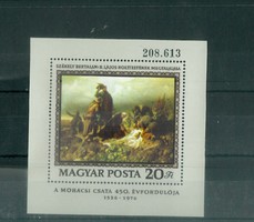 1976 FESTMÉNY XVI.-MOHÁCSI CSATA BLOKK** 3125