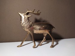 A deer statue made of copper alloy