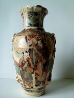 Antique old satsuma porcelain vase