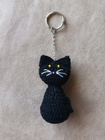 Cat keychain black