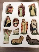 Régi karácsonyi porcelán Betlehem eredeti dobozában