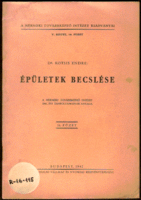 Kotsis Endre: Épületek Becslése  1942