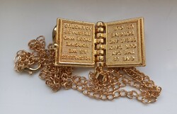 Aranyozott bibliai nyaklánc