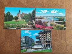 Belgrade 3 retro postcards, post clean