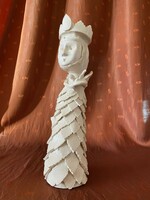 Bird, leaf ceramic sculpture with candle holder option