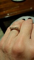 Pandora bow pink (silver) stone ring