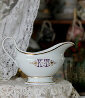 Antique porcelain saucer with Kt monogram