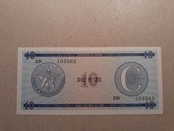 Cuba-10 pesos c series 1985 unc