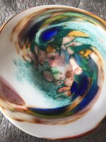 Murano 1970-1980s, handmade, hot-worked artistic glass plate, glass bowl (201)