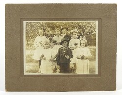 1P367 antique dulcimer exam group photo 1908