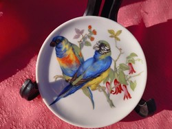 Gyönyörű madaras porcelán kicsi tányér, tál